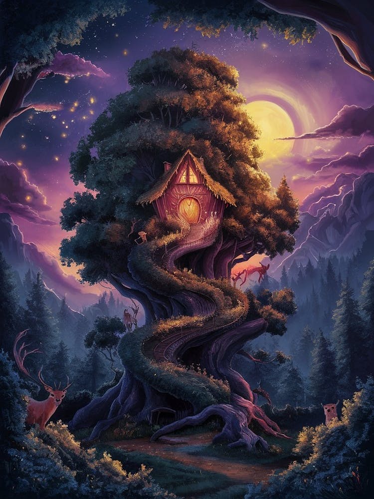Maison de Fées dans la Forêt