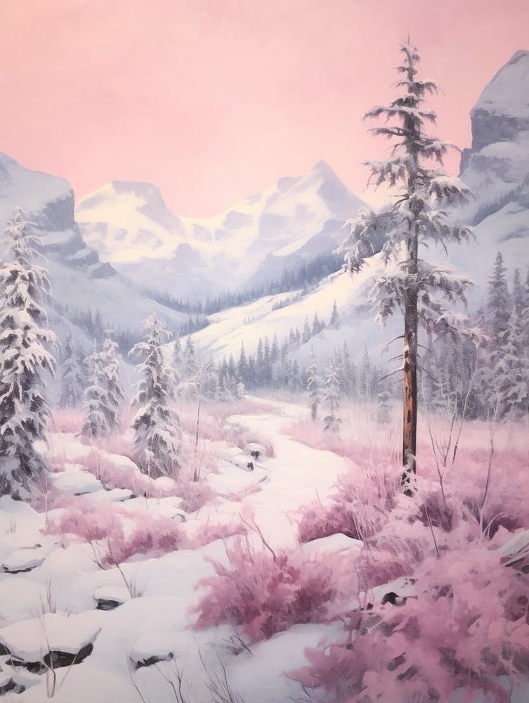 Dreamy Winter Painting Rocky Mountain National Park United States 2