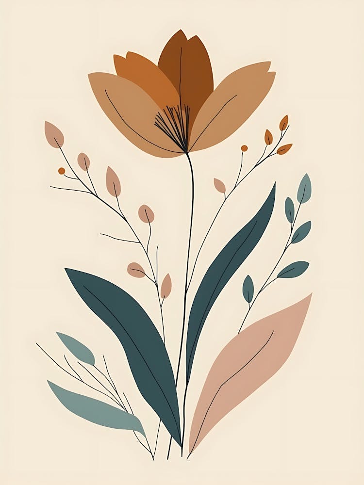 Minimalist Neutral Botanical Beauty