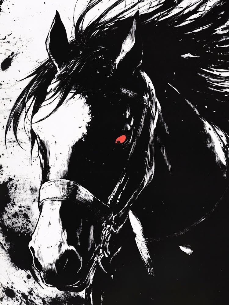 Horse With Red Eyes