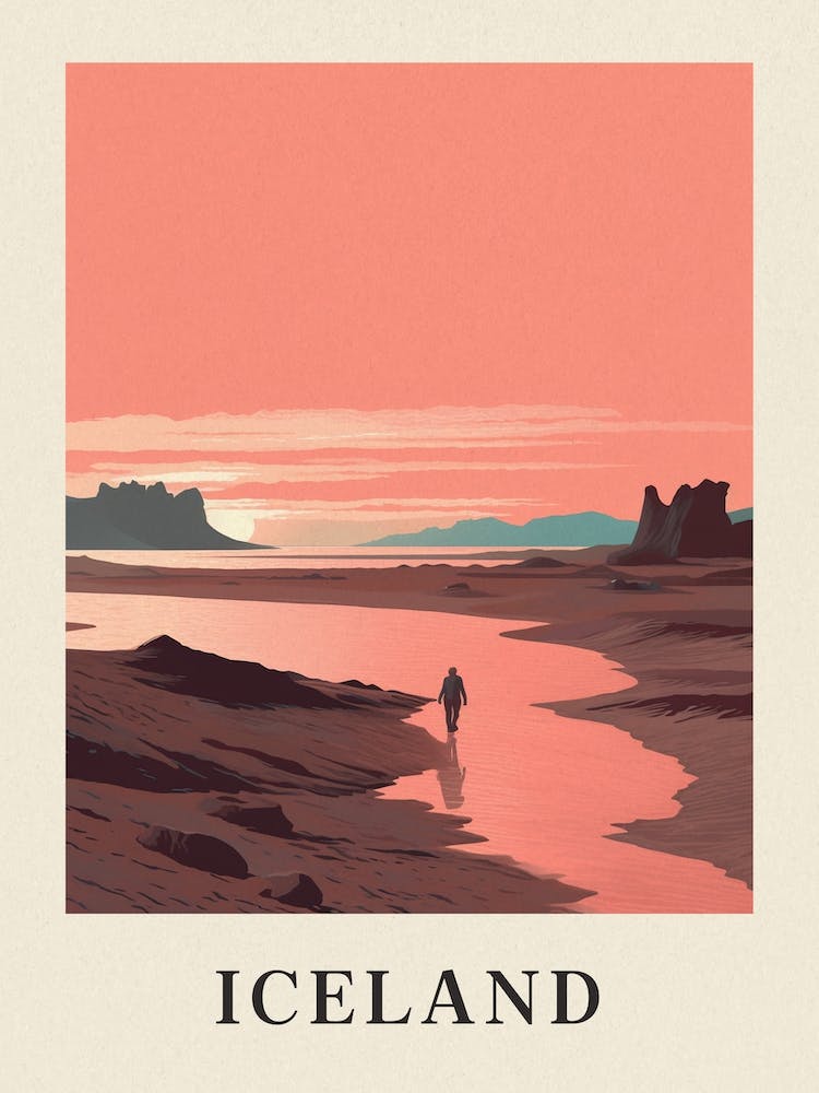 Vintage Travel Poster Iceland 5