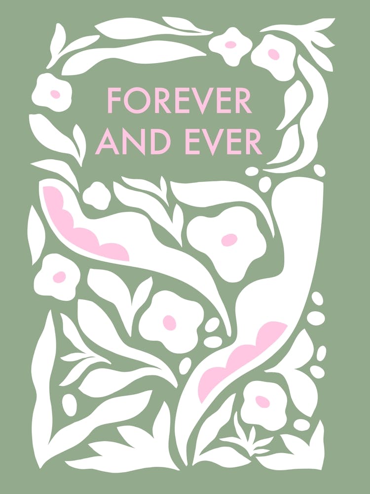 Groovy Floral Forever Love message