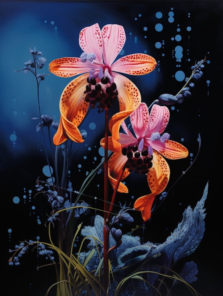 Surreal Florals Lobelia Flower Painting