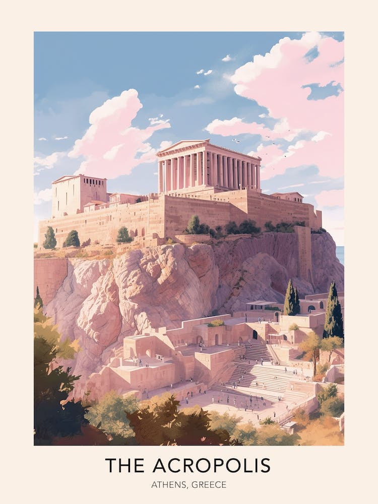 The Acropolis Athens Greece 2 Travel Poster