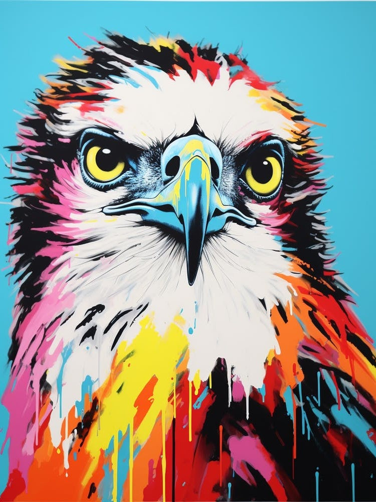Andy Warhol Style Bird Osprey 4