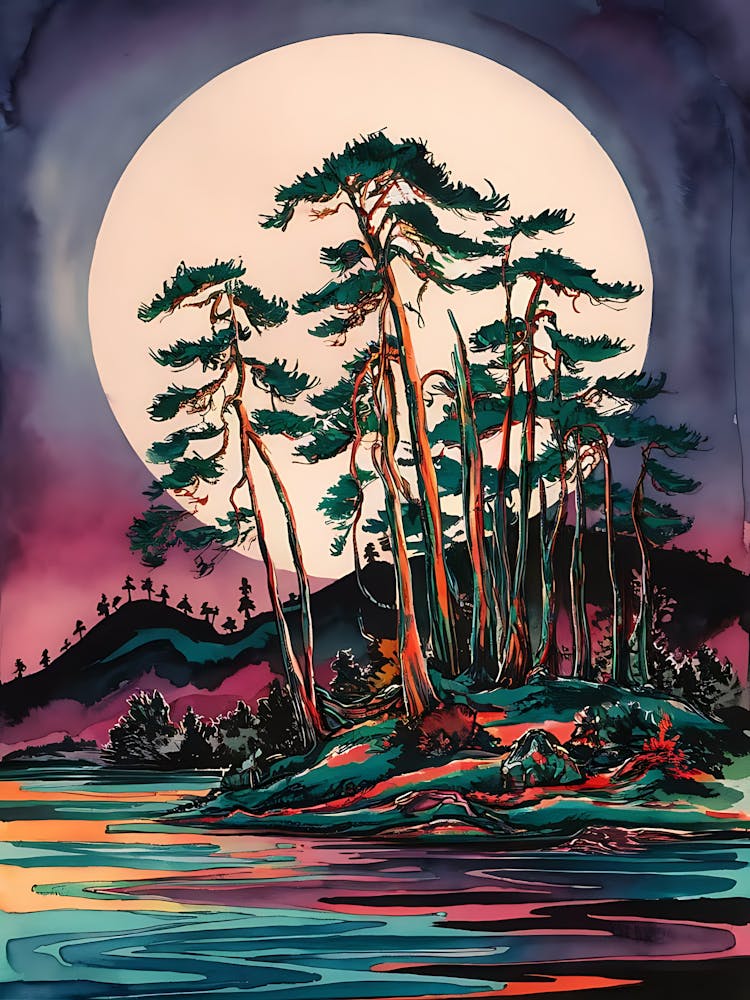 Full Moon In The Woods