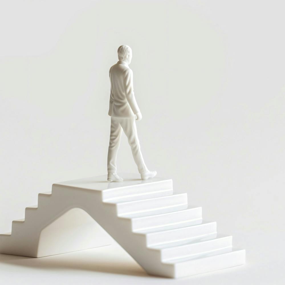 Businessman On Stairs