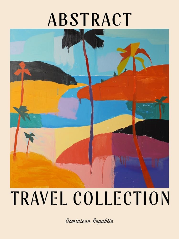 Abstract Travel Collection Poster Dominican Republic 2