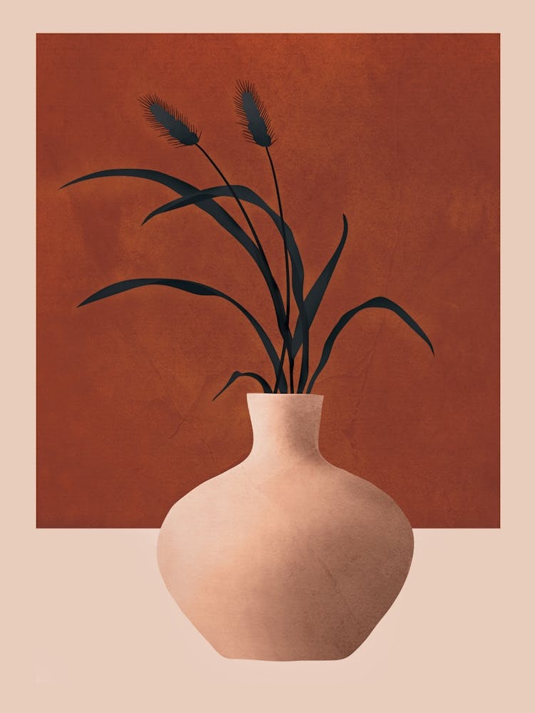 Minimal Abstract Vase Art II