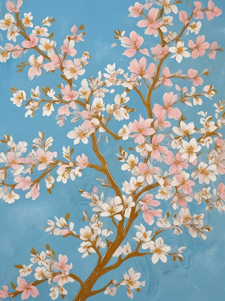 Cherry Blossoms In The Blue Sky
