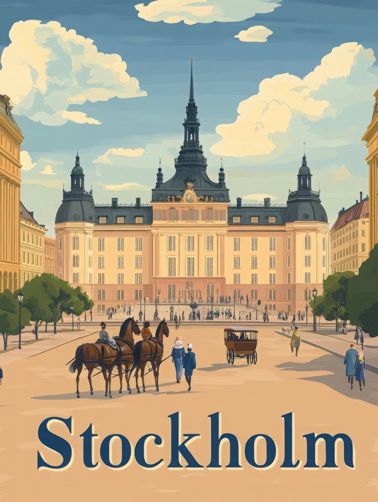 Aihrgdesign A Classic 1960s Travel Poster For Stockholm 3