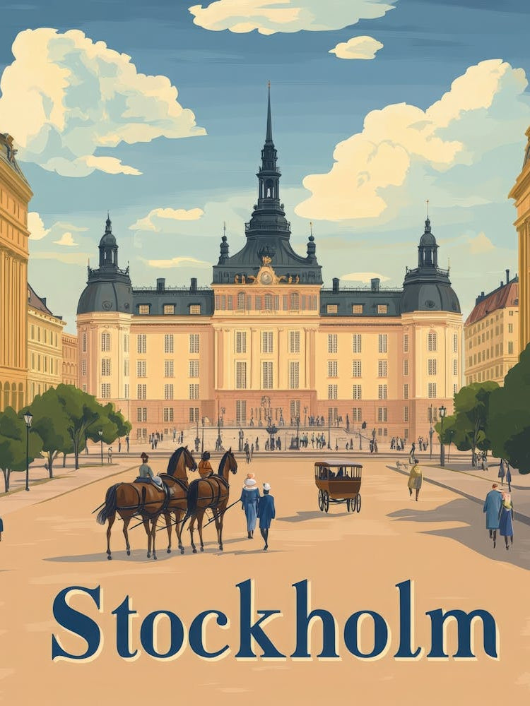 Aihrgdesign A Classic 1960s Travel Poster For Stockholm 3