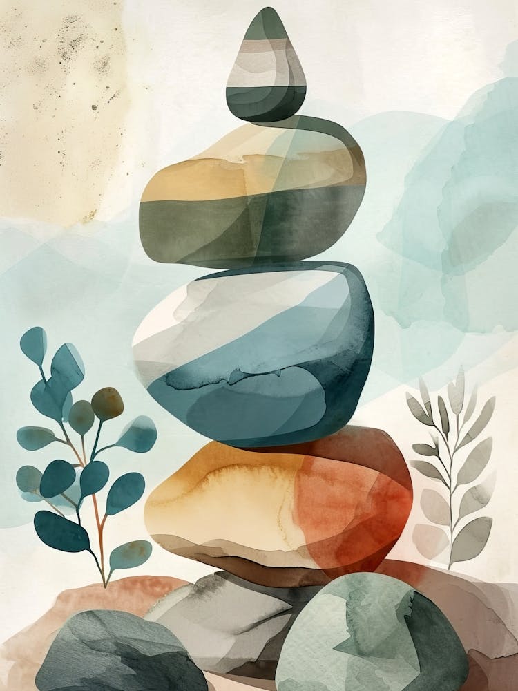 Stacked Stones Canvas Print