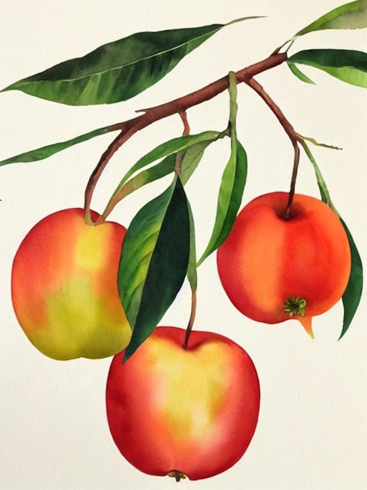 Star Apple Watercolour Fruit Painting Fruit