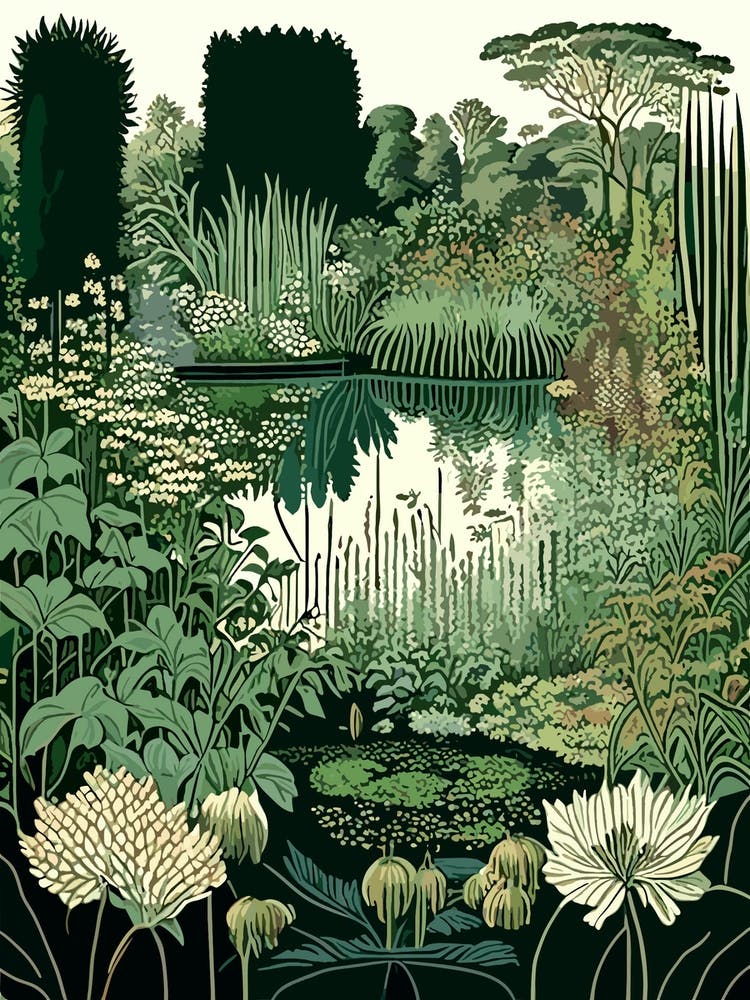 Claude Monet Foundation Gardens, France Vintage Botanical