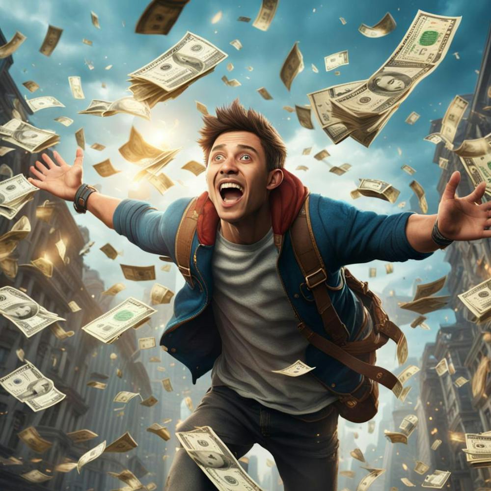 Money Flying In The Air