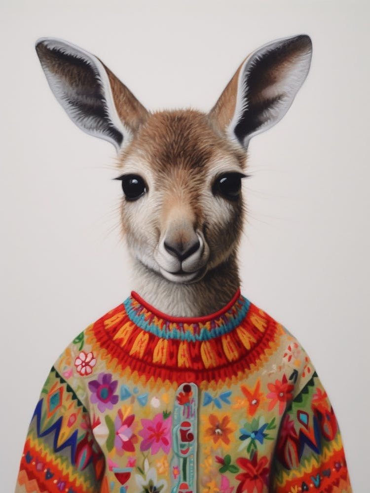 Baby Animal Wearing Sweater Kangaroo 3