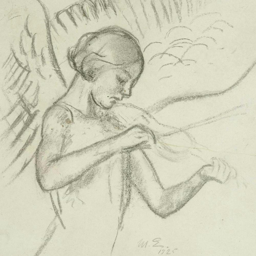 Viulua Soittava Enkeli, 1925 By Magnus Enckell