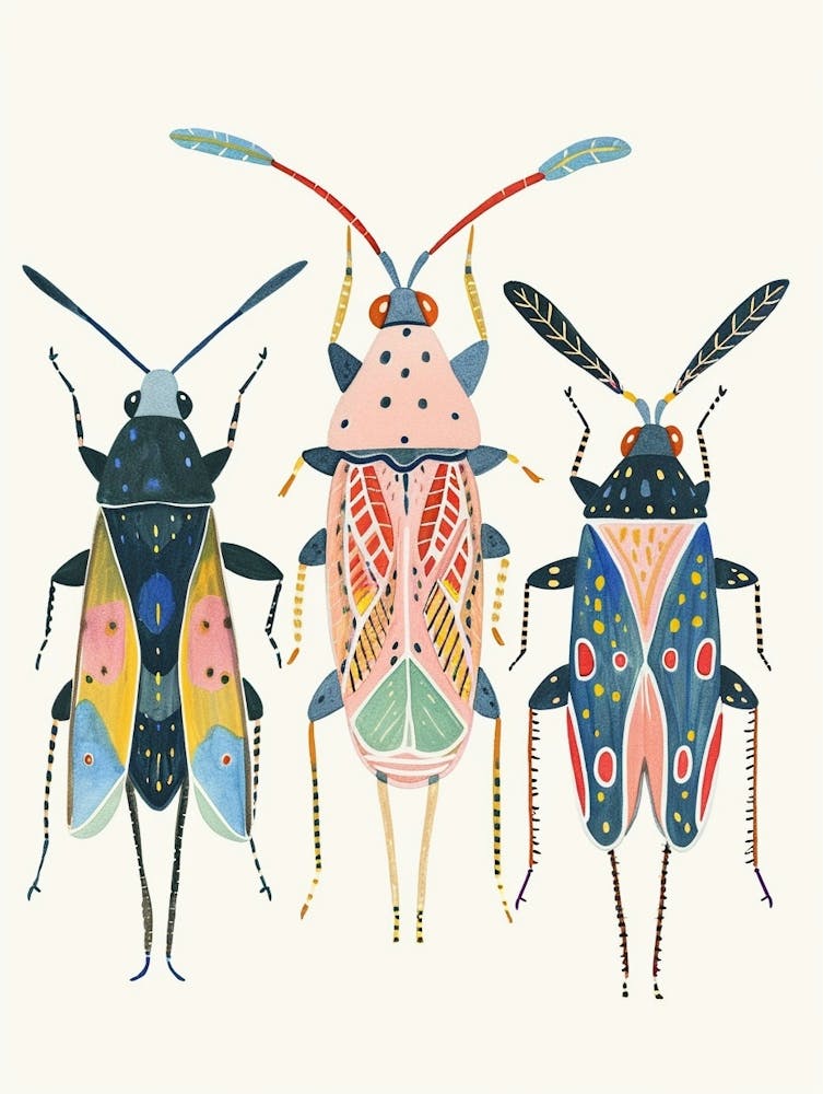 Colourful Insect Illustration Aphid 4