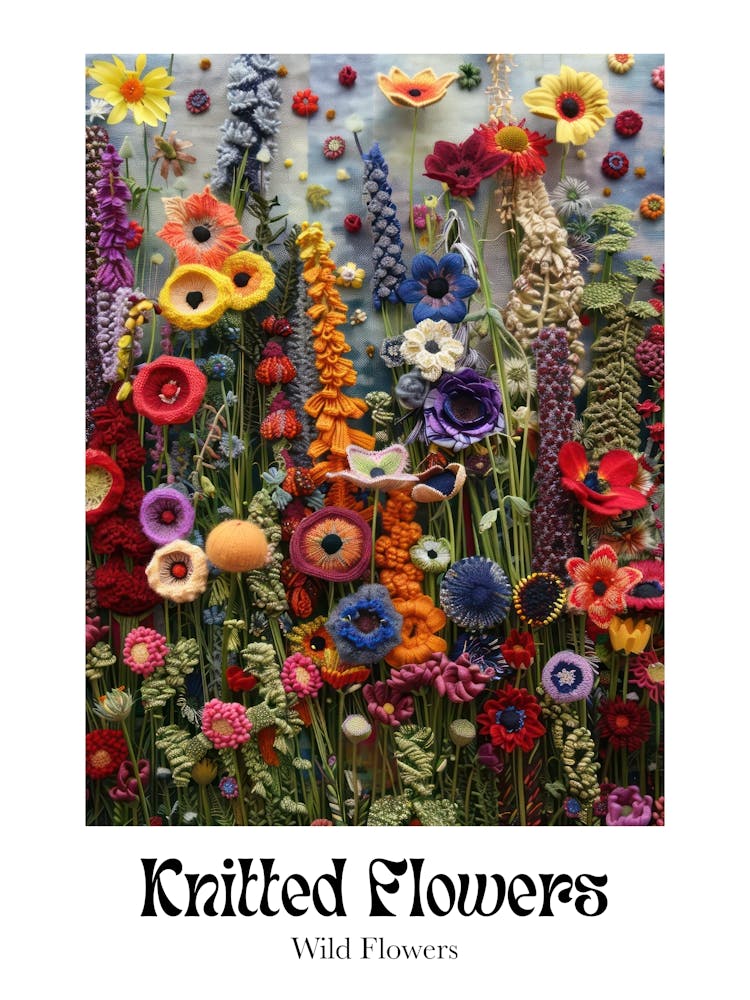 Knitted Flowers Wild Flowers 6