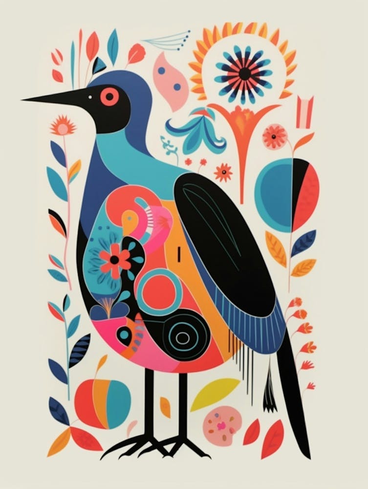 Colourful Scandi Bird Kiwi