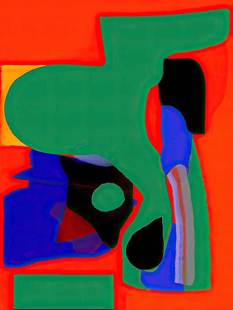 Strong Red Cut Out Abstract 1