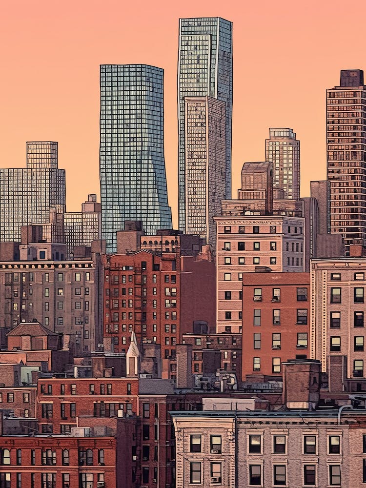 New York United States Travel Illustration 8