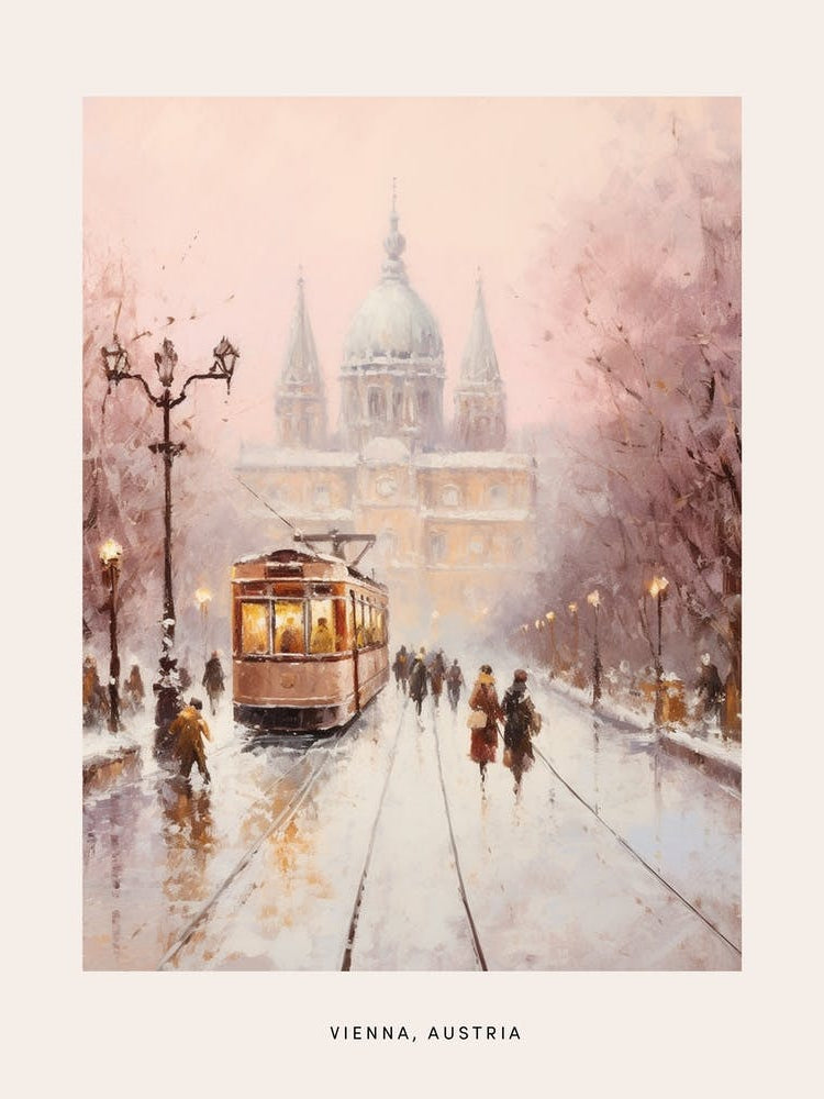 Dreamy Winter Painting Poster Vienna Austria 1