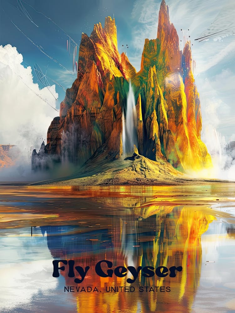 Fly Geyser The Burning Man Travel Art