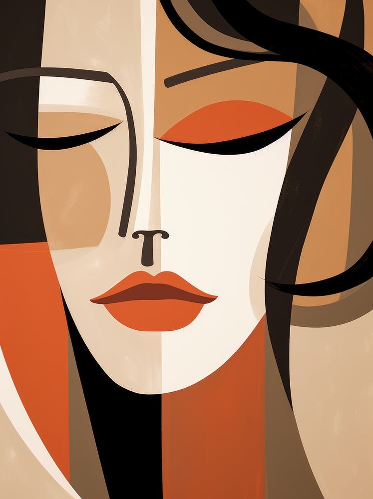 Abstract Woman Canvas Art