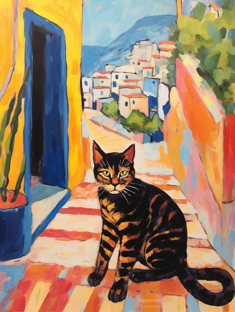 Painting Of A Cat In Split Croatia 5