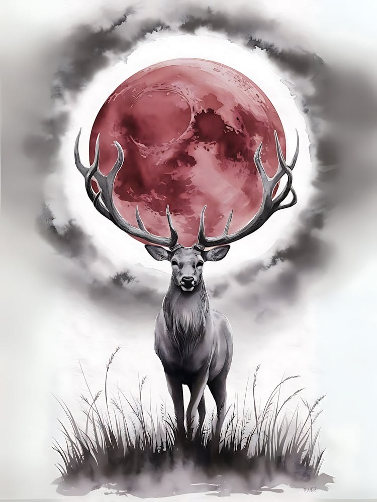 Deer In The Moonlight