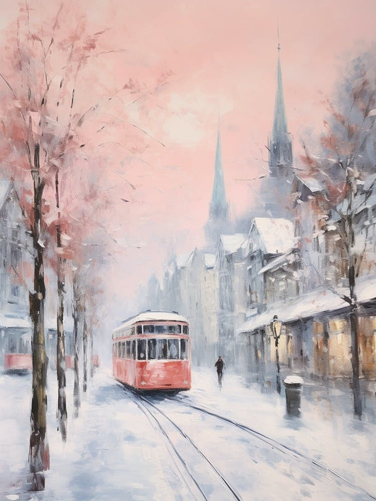 Dreamy Winter Painting Zurich Switzerland 6