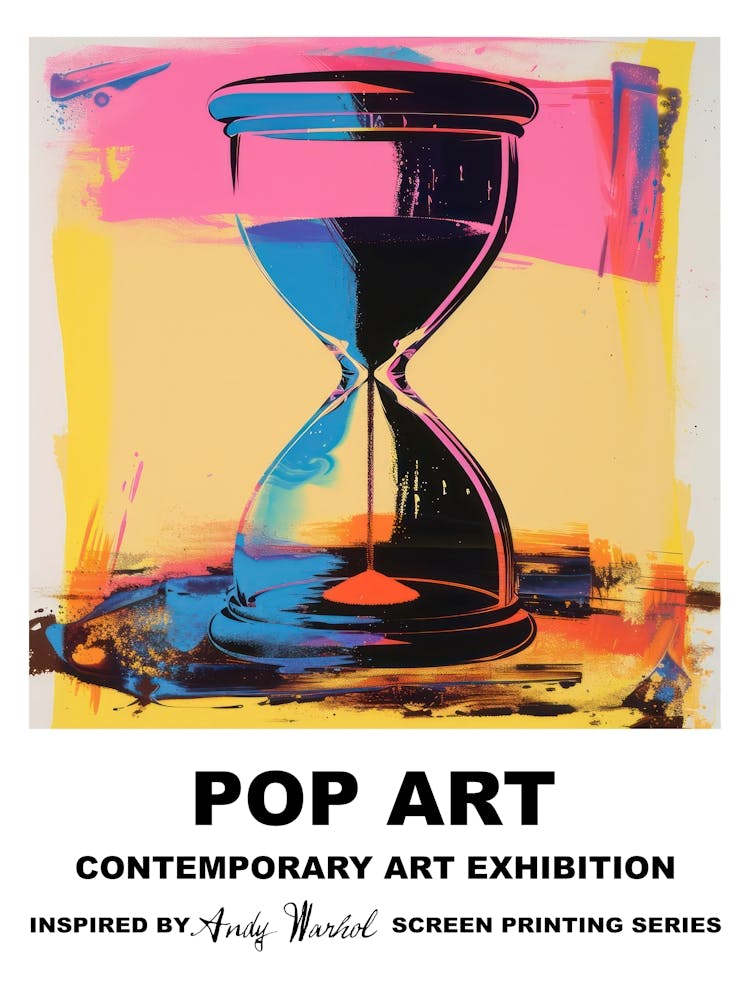 Poster Hourglass Pop Art 3