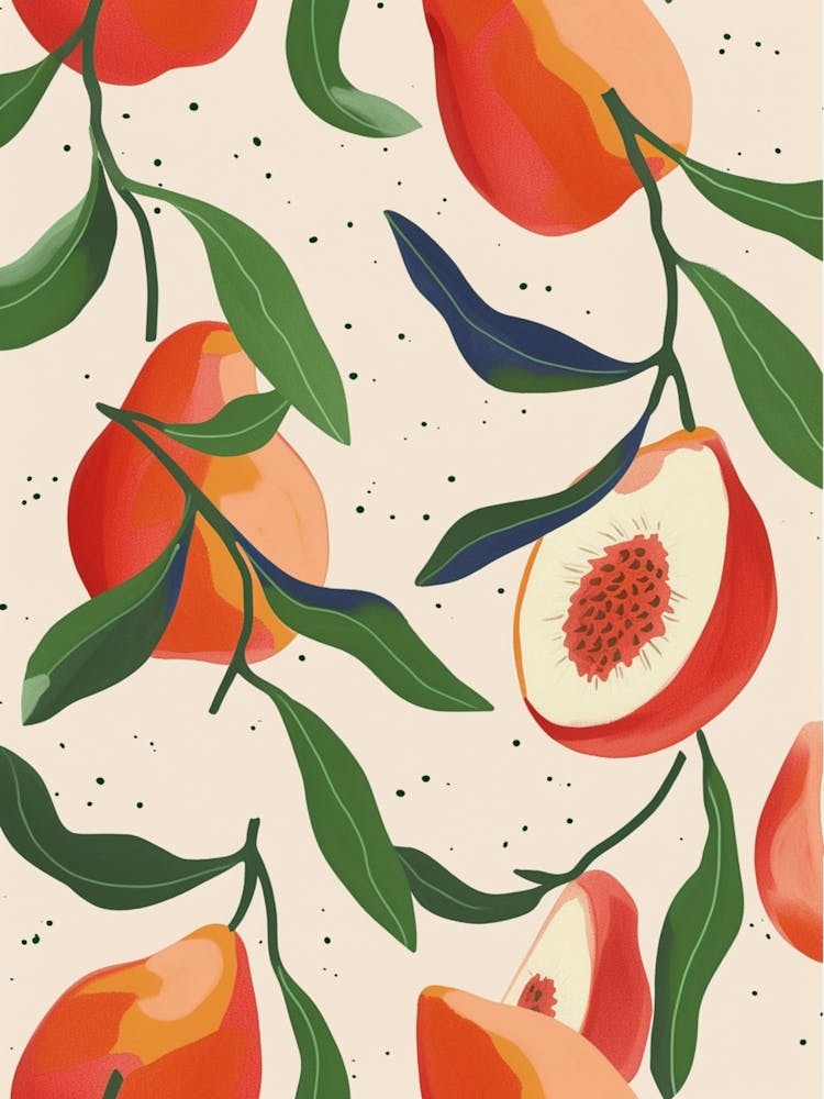 Pfirsichmuster Illustration 2