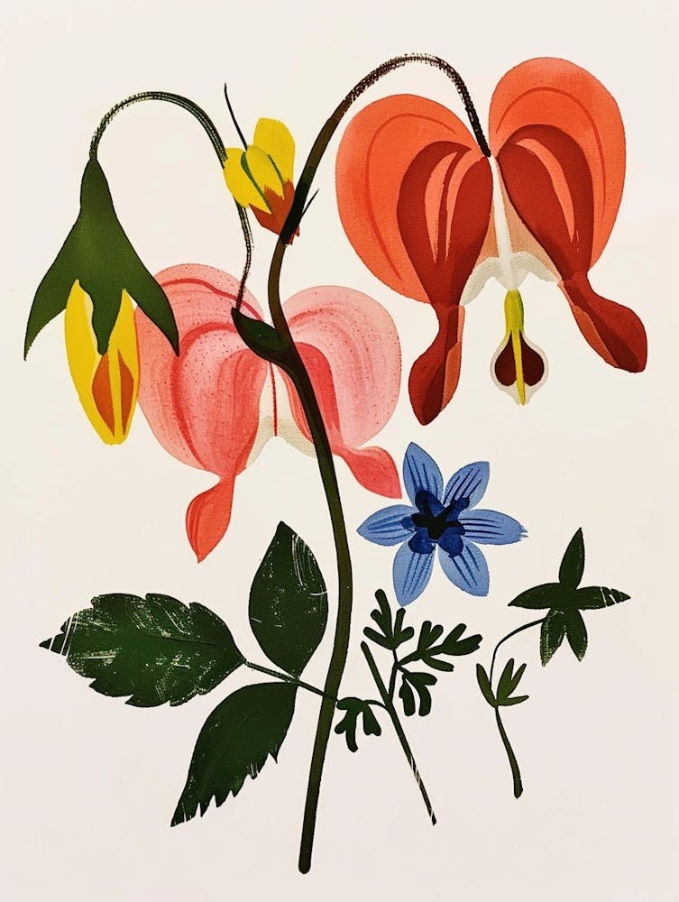 Painted Florals Bleeding Heart 3