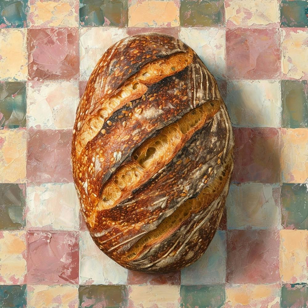 Rustikales Brot Pastell-Schachbrett 3