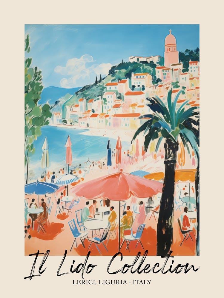 Lerici, Ligurien Italien Il Lido Kollektion Beach Club Poster 3