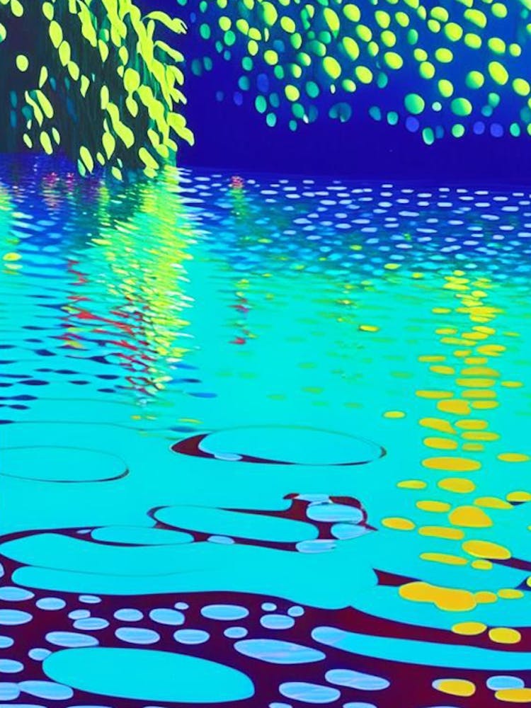 Wassergeister Wasserlandschaft Bunte Pop Art 1