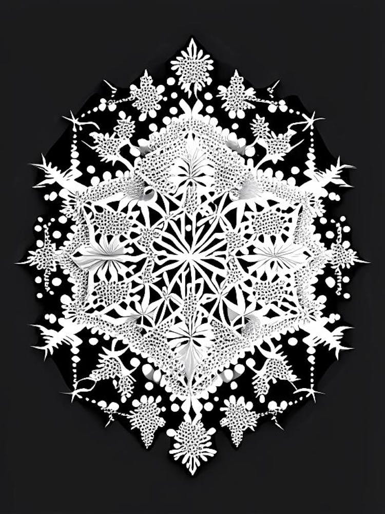 Diamantstaub, Schneeflocken, William Morris inspiriert 1