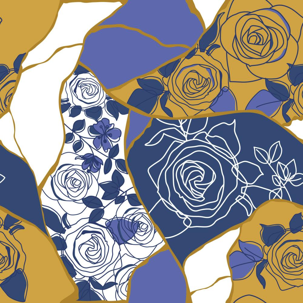 Roses On A Blue Background