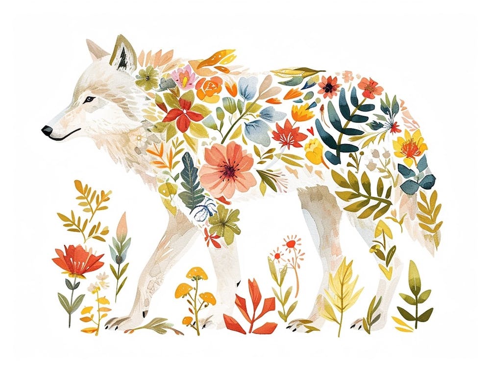 Little Floral Arctic Wolf 3