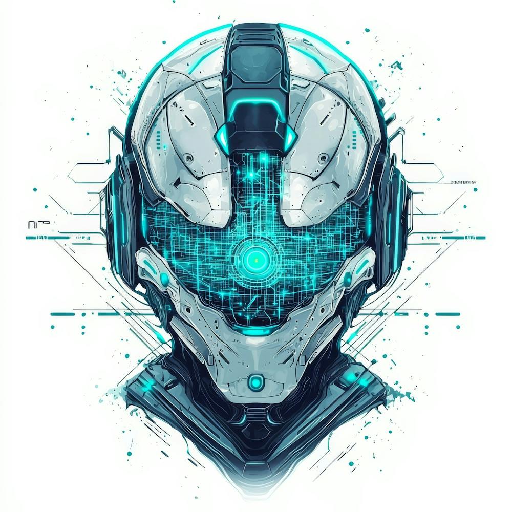 Futuristic Art.Generated AI. Wall