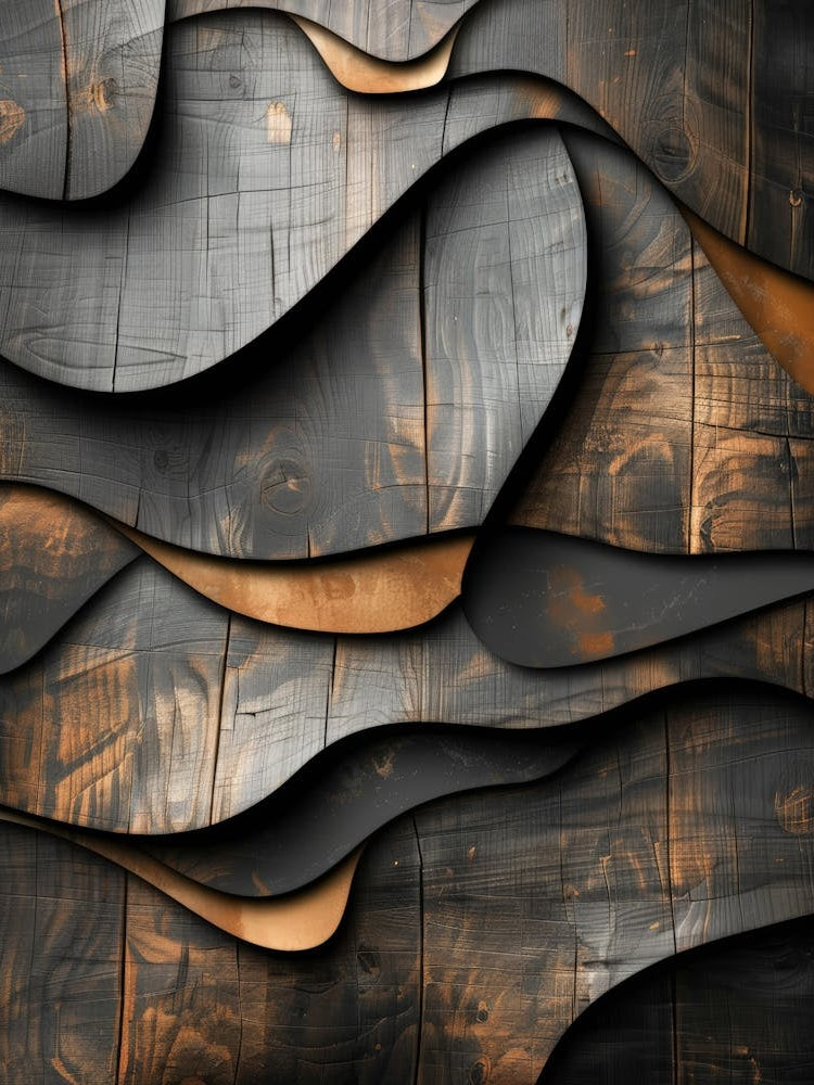 Abstract Wood Wall