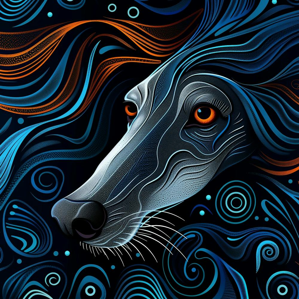 Abstrakter Windhund