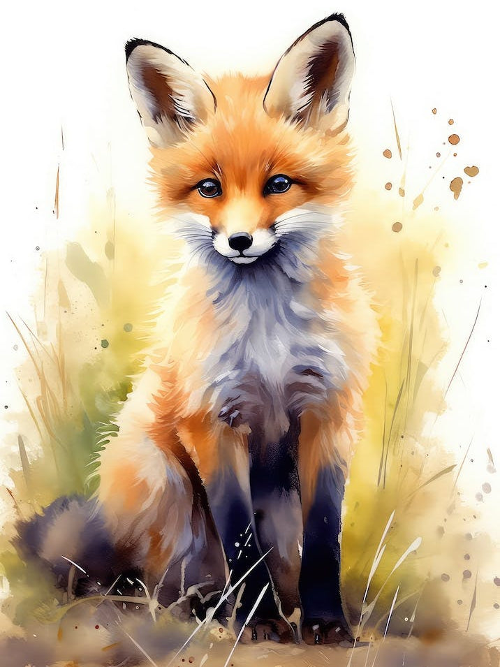 Baby Fox Watercolor
