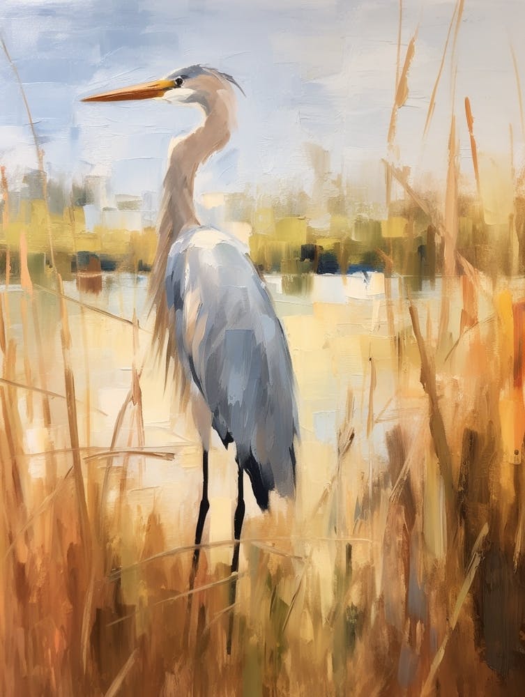 Bird Painting Great Blue Heron 5