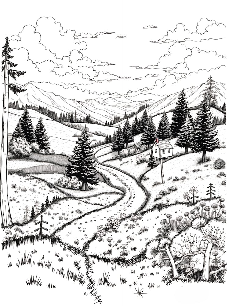 Landschaft mit Bäumen 1