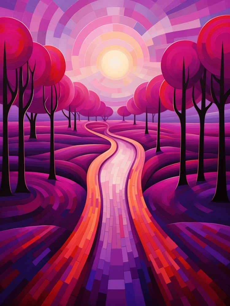 Landscape Geometric Abstract Illustration 17