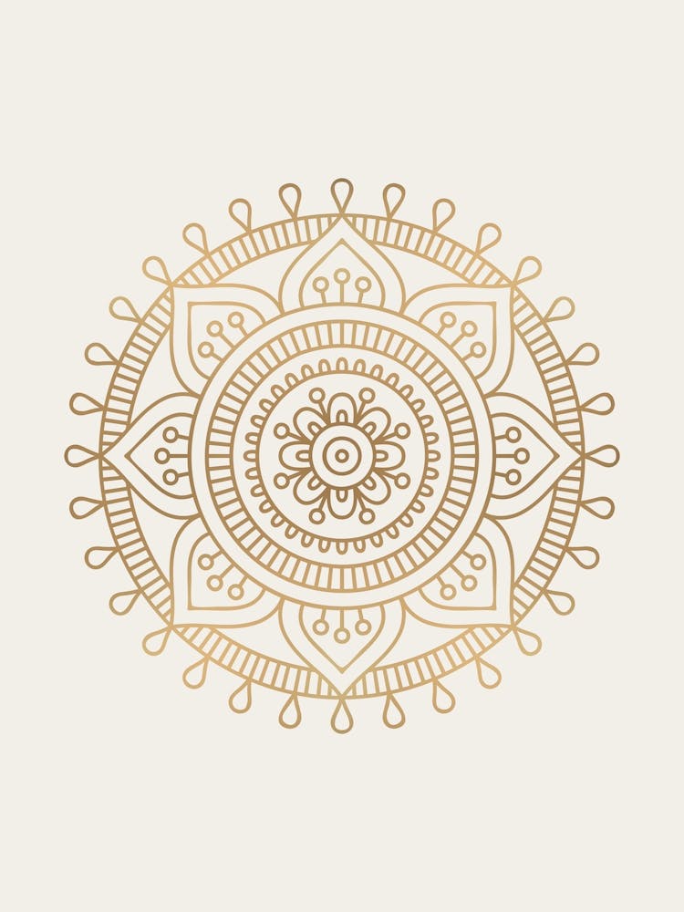 Beige Mandala No 137a
